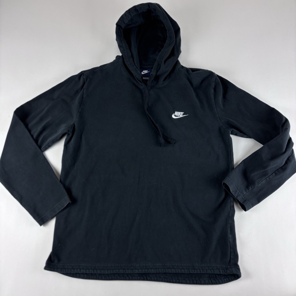 Nike Sportswear Lightweight Pullover Hooded Shirt Large Black Runs Small‎